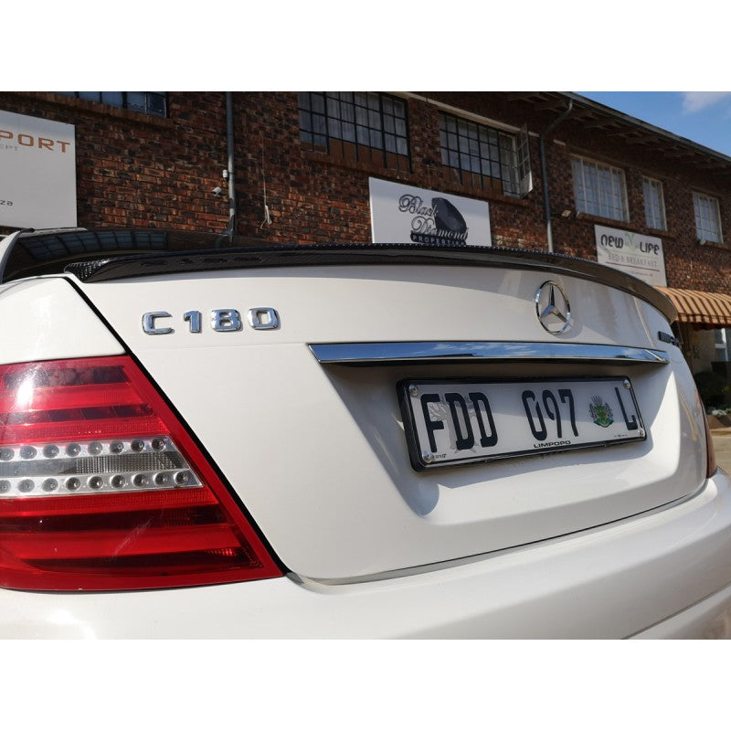 W204 4D AMG style carbon fiber boot spoiler