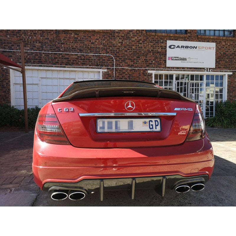 W204 4D R-style carbon fiber wing
