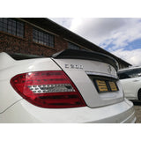 W204 4D VRS-style carbon fiber boot spoiler