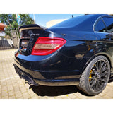 W204 4D VRS-style carbon fiber boot spoiler