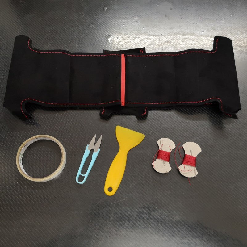 W204 AMG steering wheel suede alcantara DIY kit - Red