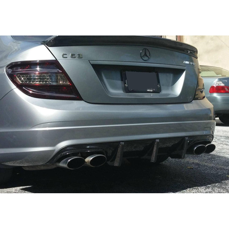 W204 C63 08-11 TMS style carbon fiber diffuser
