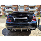 W204 C63 08-11 AMG carbon fiber rear diffuser