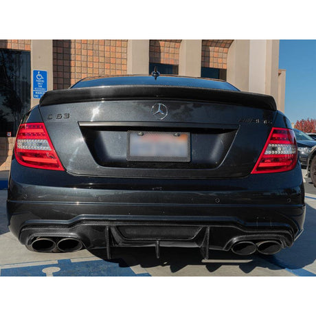 W204 C63 DTM style carbon fiber diffuser