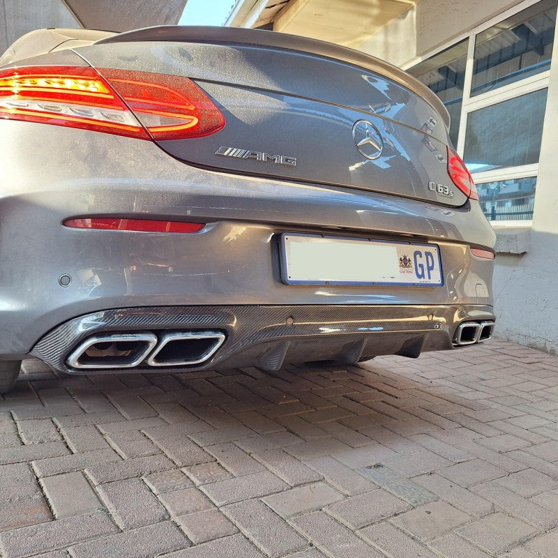 W205 2D AMG coupe carbon fiber rear diffuser