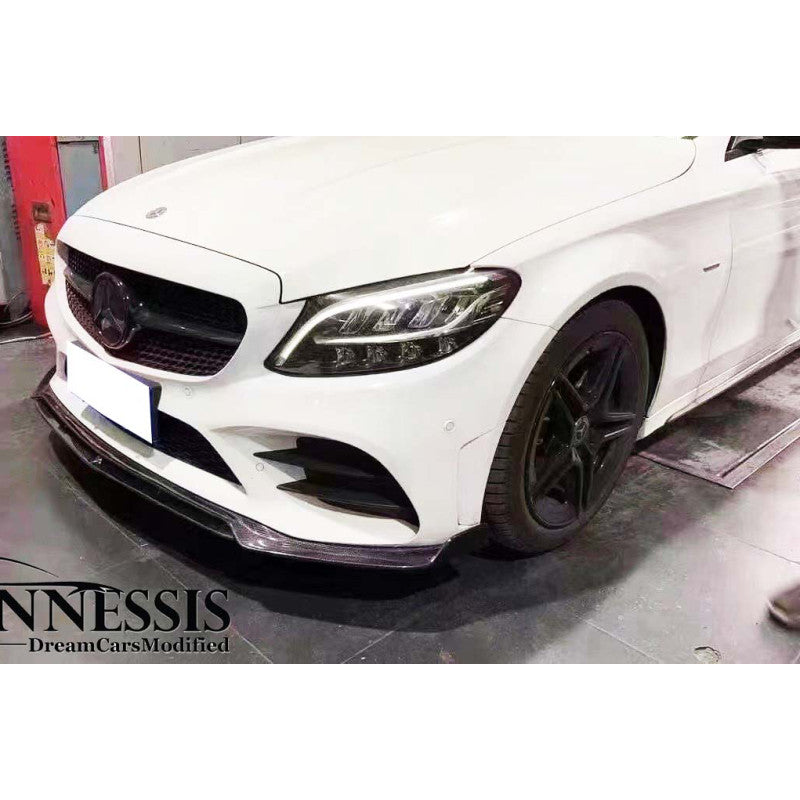 W205 19+ AMG B style 2pcs front lip