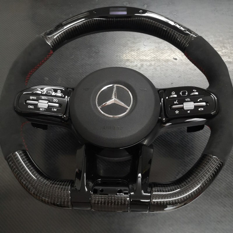 W205 19+ OHC LED carbon fiber steering wheel w/airbag