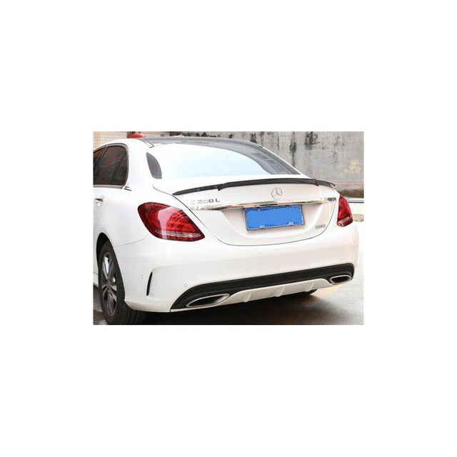 W205 4D B-style carbon fiber boot spoiler