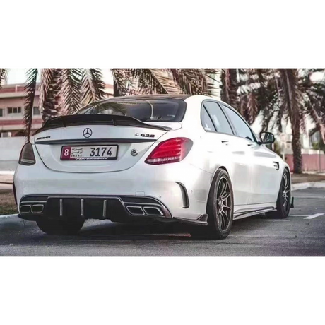 W205 4D AMG C63 carbon fiber rear diffuser
