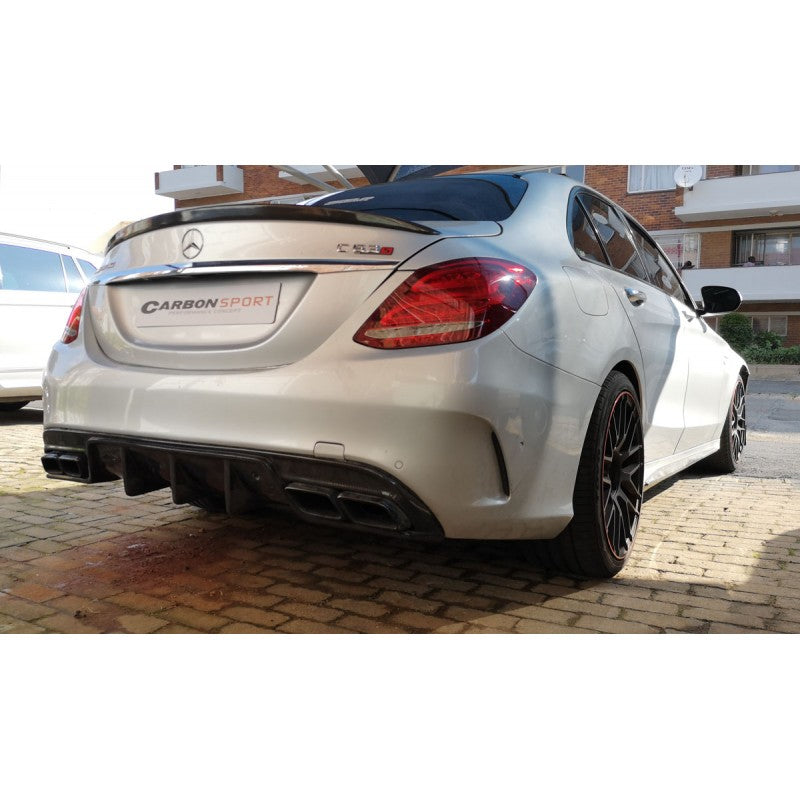 W205 4D AMG C63 carbon fiber rear diffuser