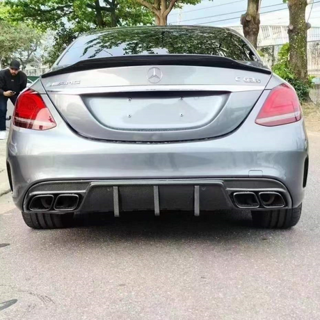 W205 4D AMG C63 carbon fiber rear diffuser