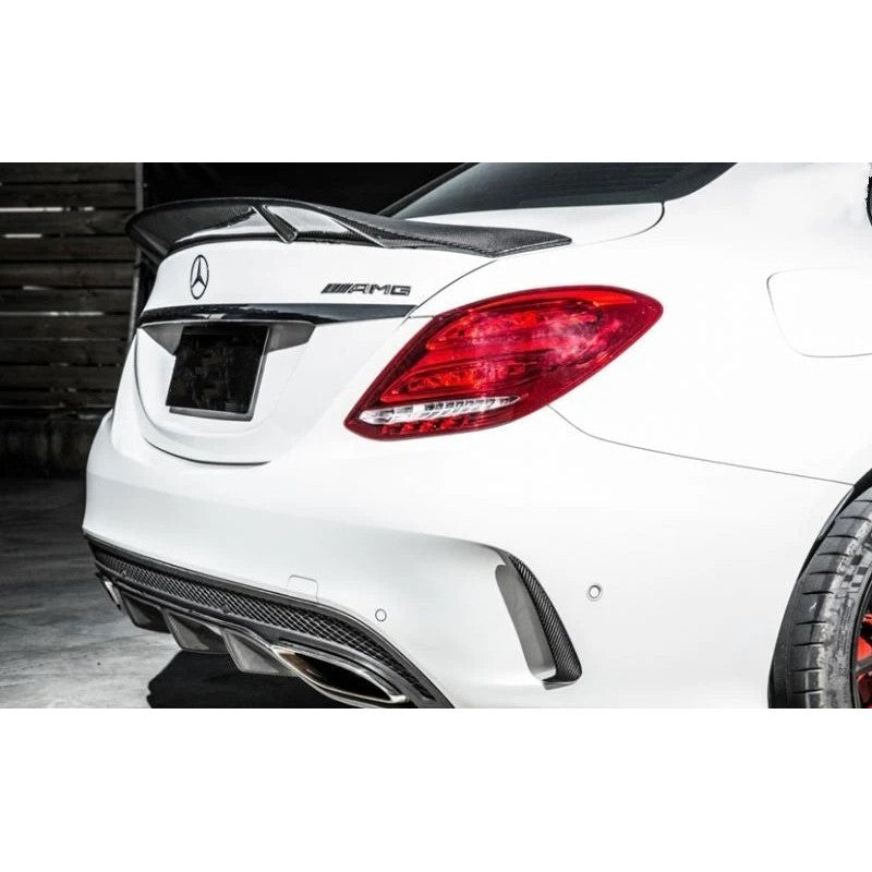 W205 2D R-style carbon fiber boot spoiler