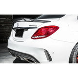 W205 2D R-style carbon fiber boot spoiler