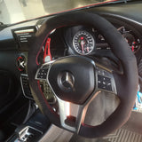 W205 W176 W117 AMG steering wheel suede alcantara DIY kit - Blue