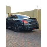 W205 4D AMG B-style rear diffuser w/tailpipe