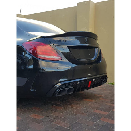 W205 4D AMG B-style rear diffuser w/tailpipe