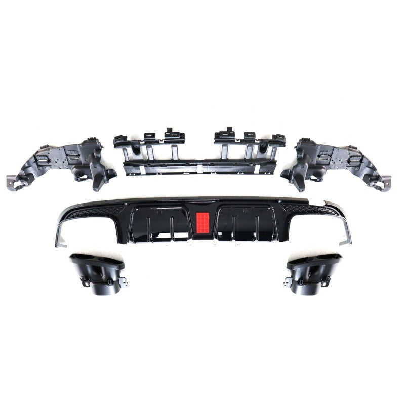 W205 4D AMG B-style rear diffuser w/tailpipe