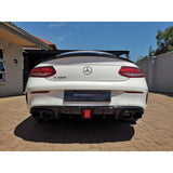 W205 2D B-style rear diffuser w/tailpipe
