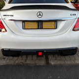 W205 4D AMG B-style rear diffuser w/tailpipe