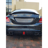 W205 4D AMG B-style rear diffuser w/tailpipe