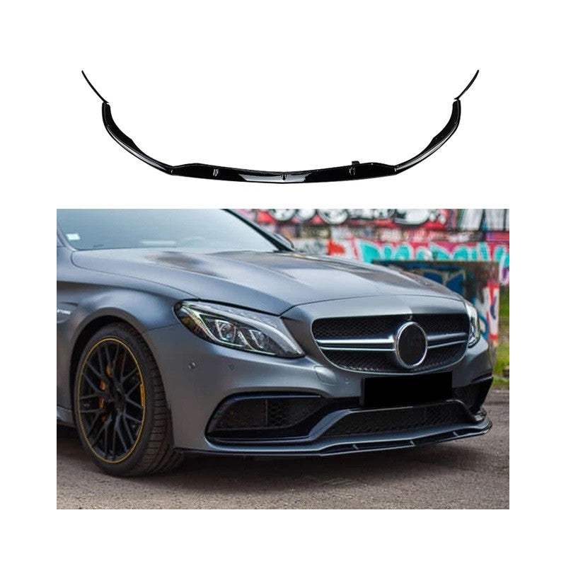 W205 C63 Edition 1 gloss black 3pcs front lip