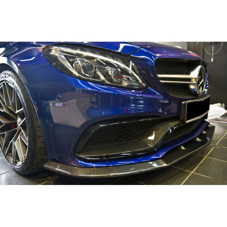 W205 C63 PSM-style carbon fiber front lip