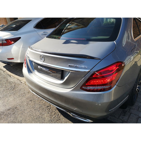 W205 C63 style carbon fiber boot spoiler