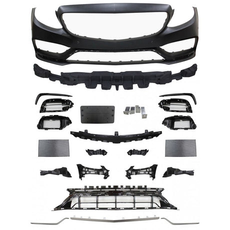 W205 C63 style front bumper for non-C63