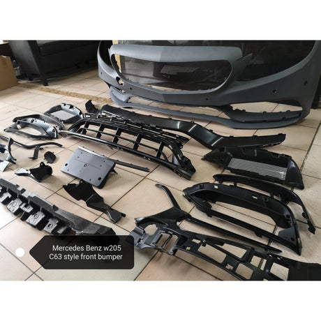 W205 C63 style front bumper for non-C63