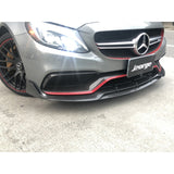 W205 C63 2D B-Style carbon fiber front lip