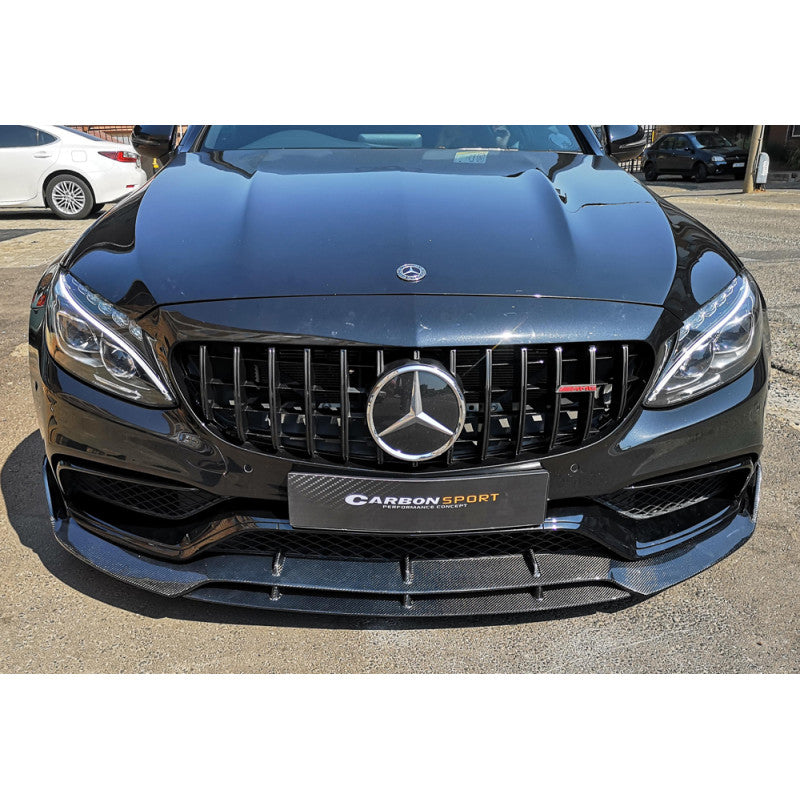 W205 C63 2D B-Style carbon fiber front lip