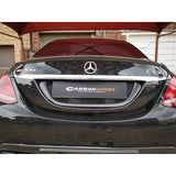W205 4D P style carbon fiber boot spoiler