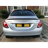 W205 4D P style carbon fiber boot spoiler