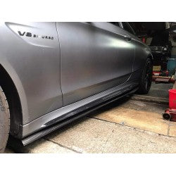 W205 PSM STYLE CARBON FIBER SIDE SKIRTS