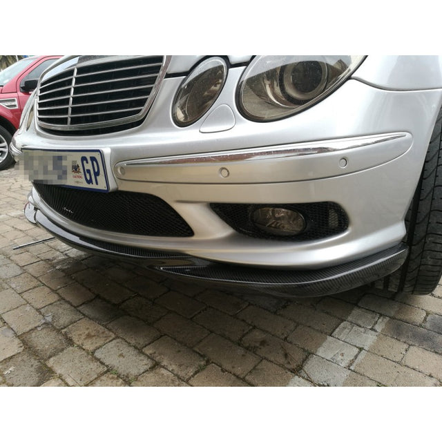 W211 E55 AMG CS-style carbon fiber front lip