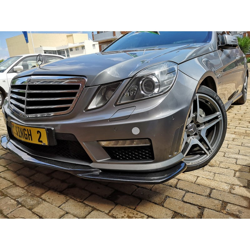 W212 E63 GH-style carbon fiber front lip