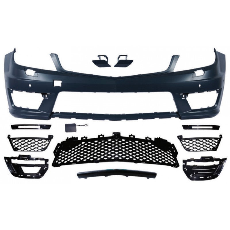 W204 12-15 C63 style front bumper w/LED day-light running light