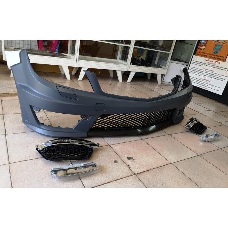 W204 12-15 C63 style front bumper w/LED day-light running light