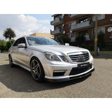 W212 E63 V style carbon fiber front lip