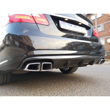 W212 E63 V style carbon fiber rear diffuser