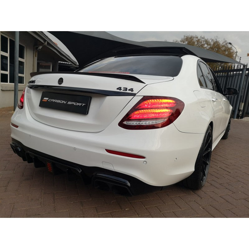 W213 AMG B-style rear diffuser with tailpipe