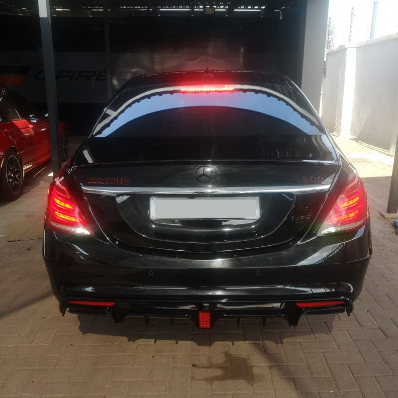 W222 14-20 B-style rear diffuser w/tailpipe