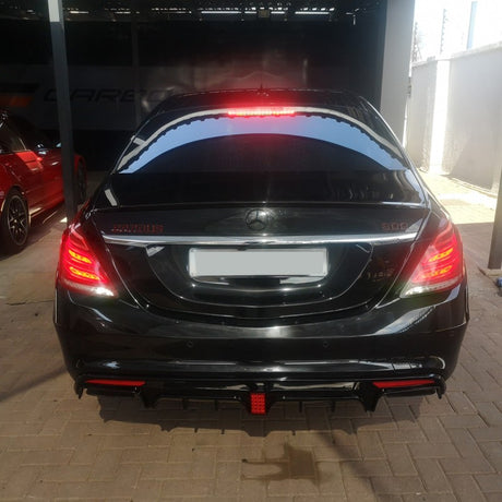 W222 14-20 B-style rear diffuser w/tailpipe