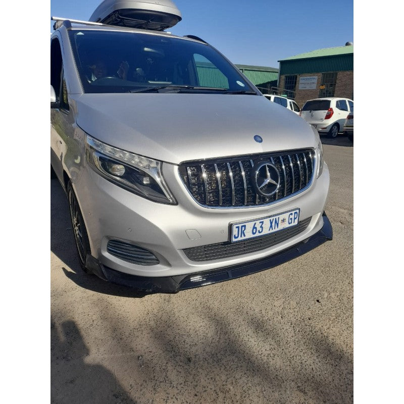 W447 Vito 2014+ 3pcs gloss black front lip