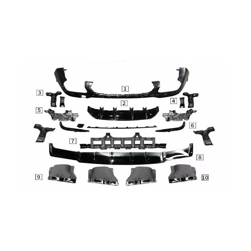 X253 20+ GLC63 SUV rear diffuser w/tailpipe