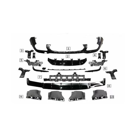 X253 20+ GLC63 SUV rear diffuser w/tailpipe