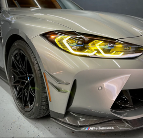 M3 M4 M PERFORMANCE STYLE CARBON FIBER FRONT BUMPER CANARDS